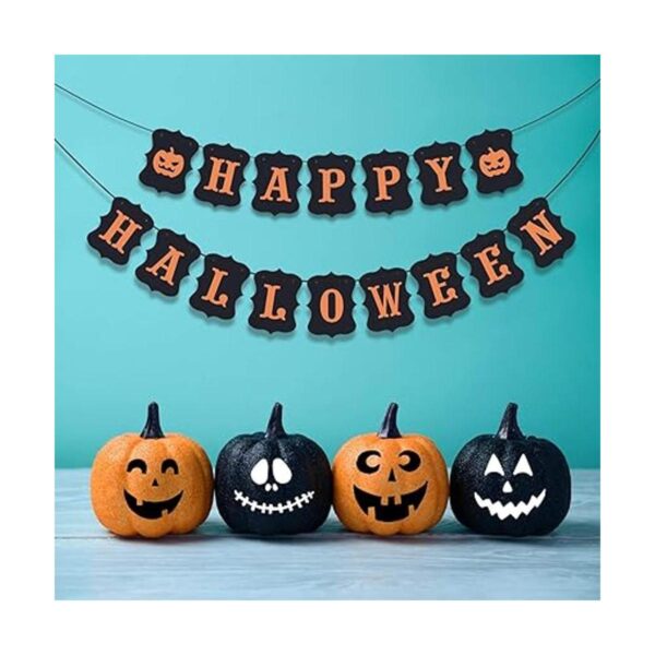 ERKOON Cartel de feliz Halloween con cartel de calabaza