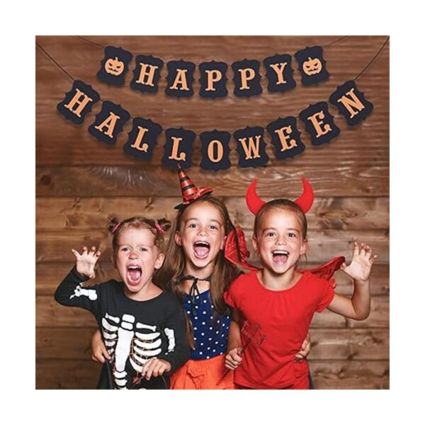 ERKOON Cartel de feliz Halloween con cartel de calabaza