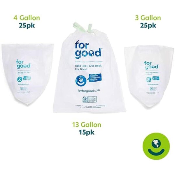 FOR GOOD Contenedor biodegradable de 4 galones