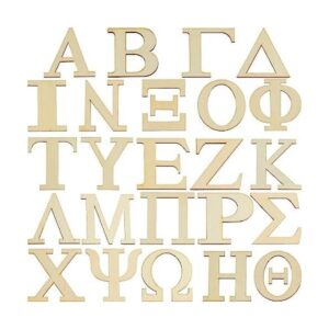 24 letras griegas de madera de una sola capa alfabetos