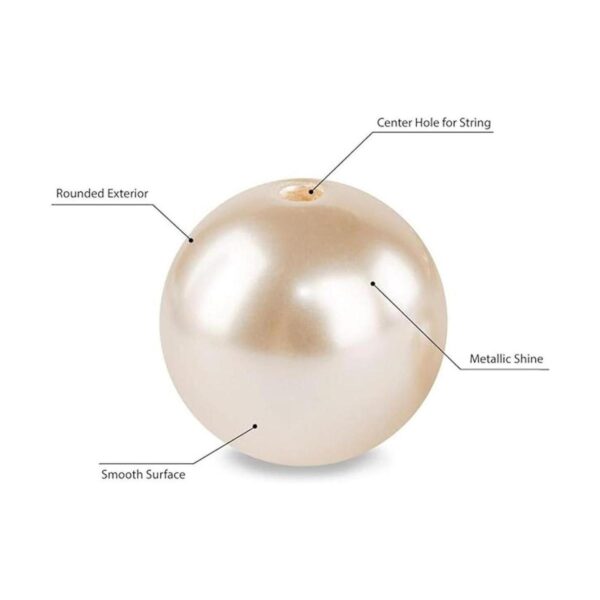 Elegantes cuentas de perlas pulidas brillantes para_4