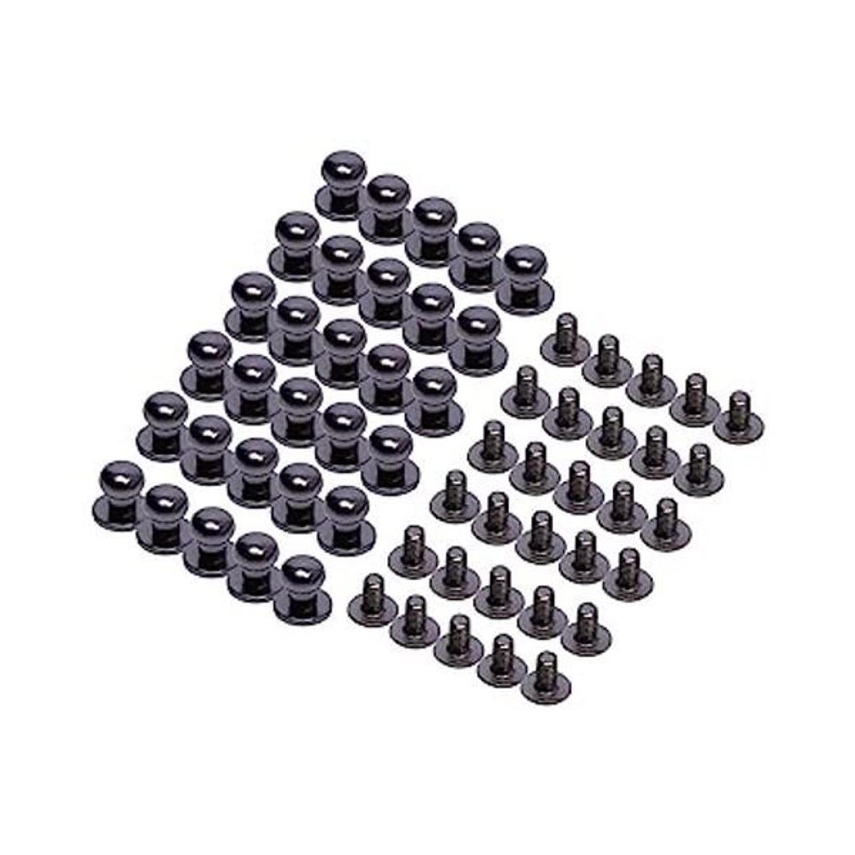 ONLYKXY Botones redondos de botón de color negro