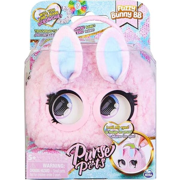 Purse Pets Micros Fuzzy Bunny BB Elegante bolso pequeño_1