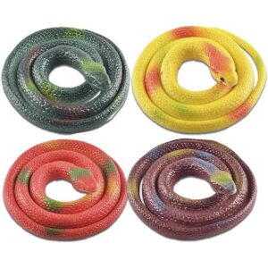 LRCXL 4 piezas de serpientes de goma realistas serpiente_1