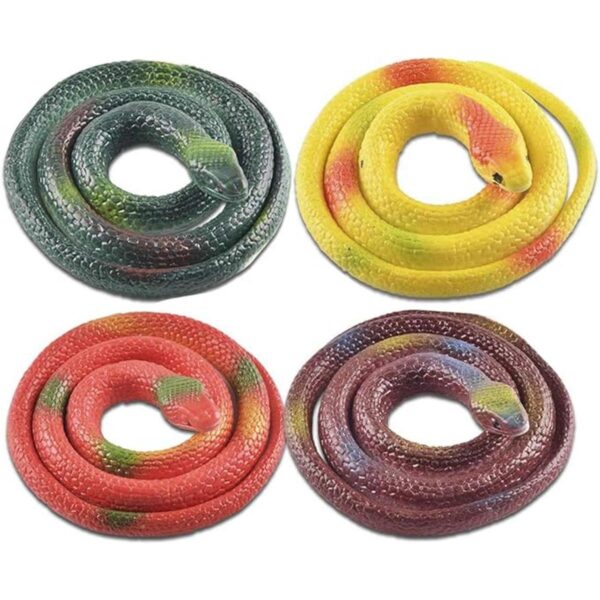 LRCXL 4 piezas de serpientes de goma realistas serpiente_1