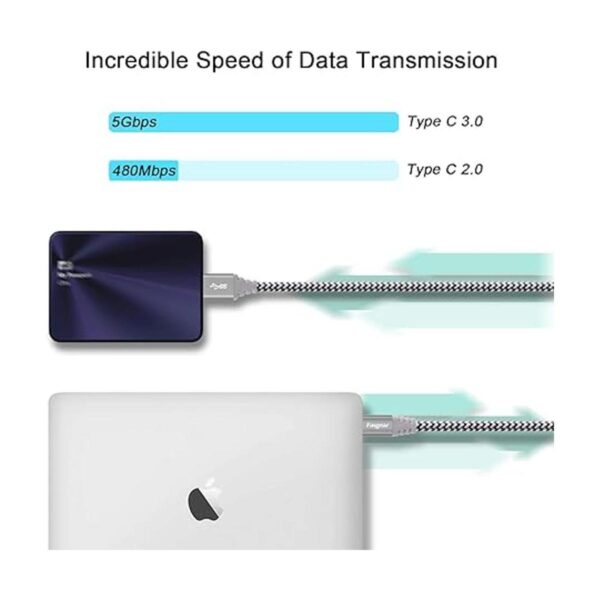 Cable USB C a micro B 1 paquete de conectores de metal_3