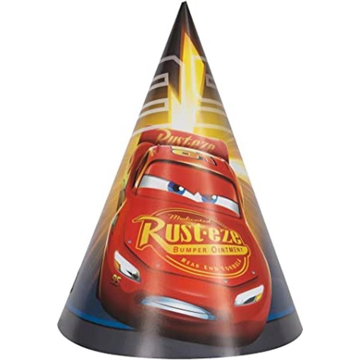 Disney Cars 3 sombreros de fiesta 8 piezas