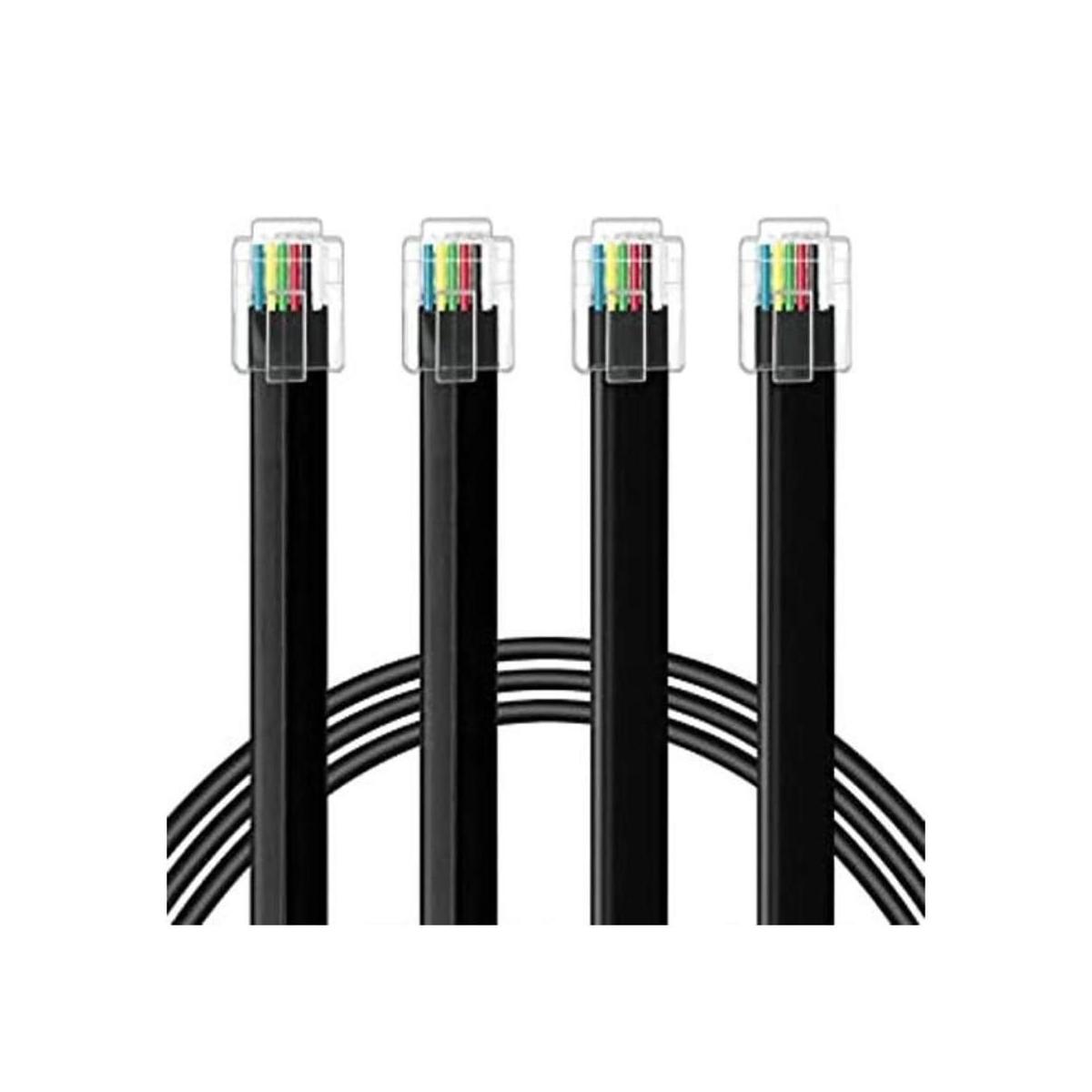 NECABLES Paquete de 2 cables RJ12 de 6 pies cable de