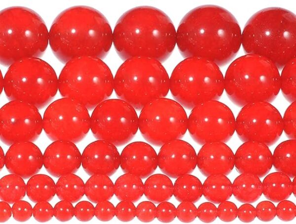 Cuentas de calcedonia roja natural de 0.315 in cuentas de_1