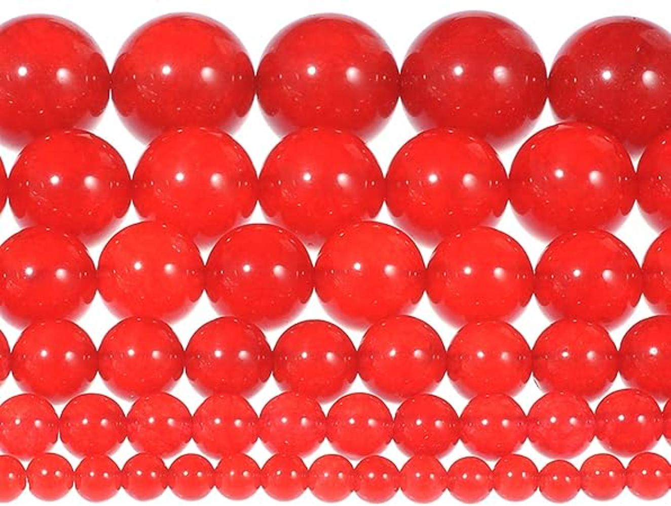 Cuentas de calcedonia roja natural de 0.315 in cuentas de