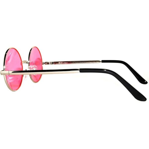 Gafas de sol de metal redondas con diseño retro y espejo_3