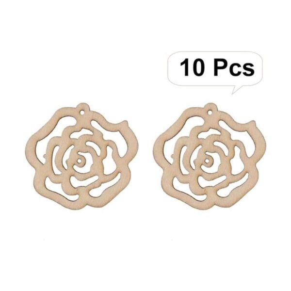 LUOEM 10 piezas de adornos huecos de rosas para patchwork