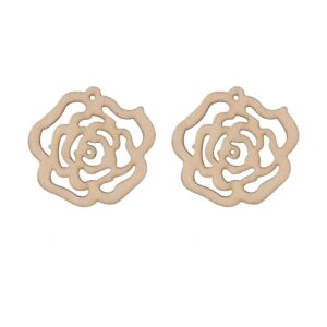 LUOEM 10 piezas de adornos huecos de rosas para patchwork