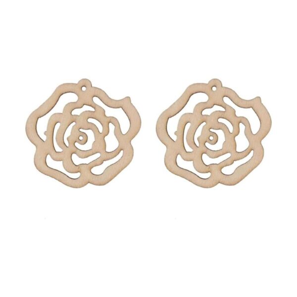 LUOEM 10 piezas de adornos huecos de rosas para patchwork