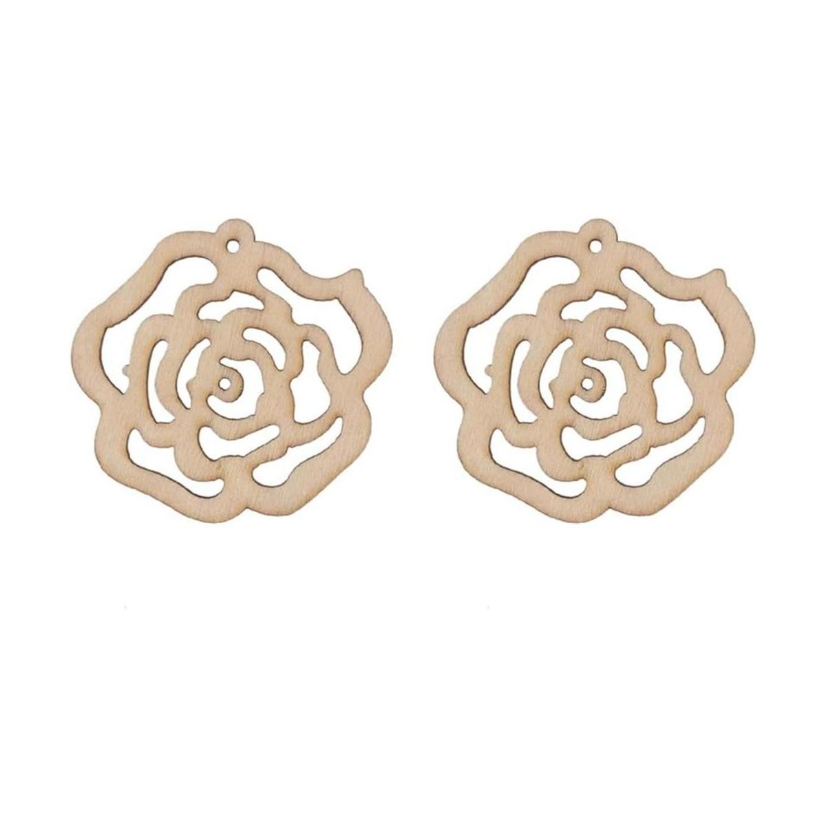 LUOEM 10 piezas de adornos huecos de rosas para patchwork