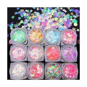LuckForever 12 colores de estrellas con corazón grueso_1