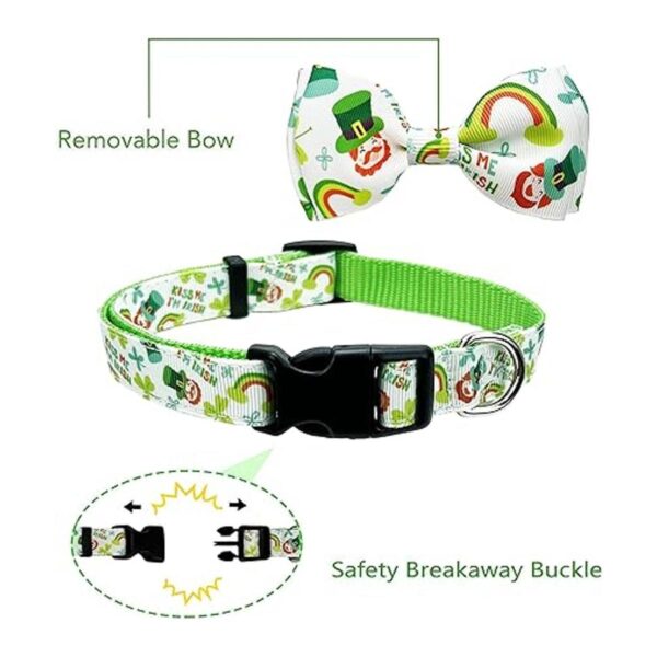 Collar de perro con pajarita collar de trébol irlandés