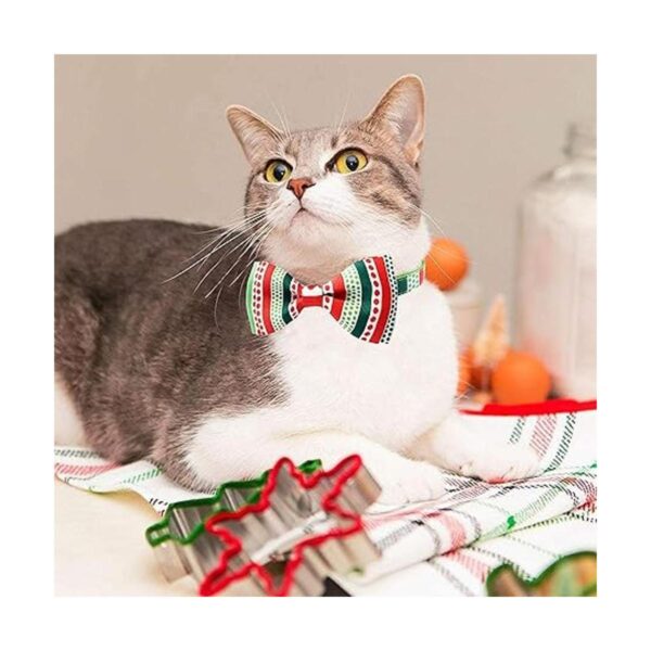 Collar de Navidad para perro con corbatín paquete de 2