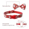 Collar de Navidad para perro con corbatín paquete de 2
