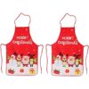 Paquete de 2 delantales de Navidad delantales de cocina_1