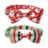 Collar de Navidad para perro con corbatín paquete de 2