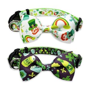 Collar de perro con pajarita collar de trébol irlandés