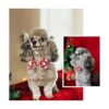 Collar de Navidad para perro con corbatín paquete de 2