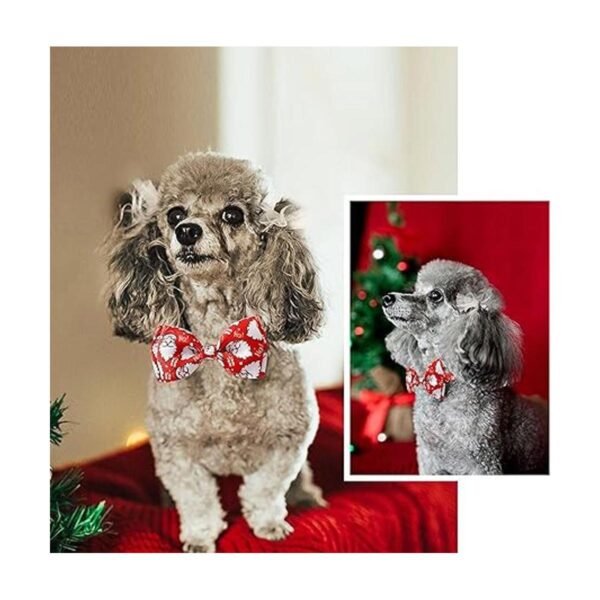 Collar de Navidad para perro con corbatín paquete de 2