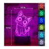 Lámpara 3D con forma de gato luces nocturnas para niños_2