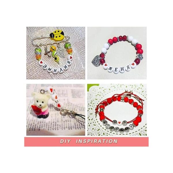 Pandahall 200 cuentas de corazón de acrílico blanco y_4