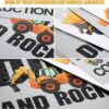 Juego de 9 camiones de construcción frase inspiradora