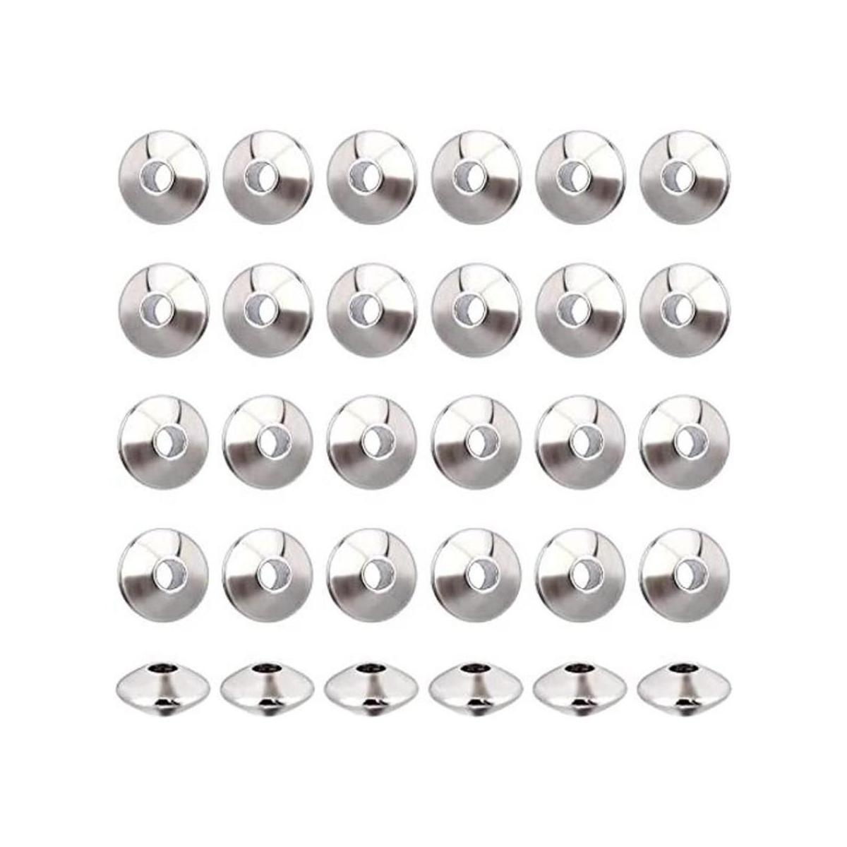 NBEADS 100 piezas de cuentas espaciadoras de metal de