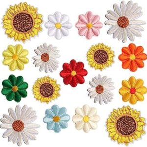 17 parches de flores de margaritas de girasol parches_1