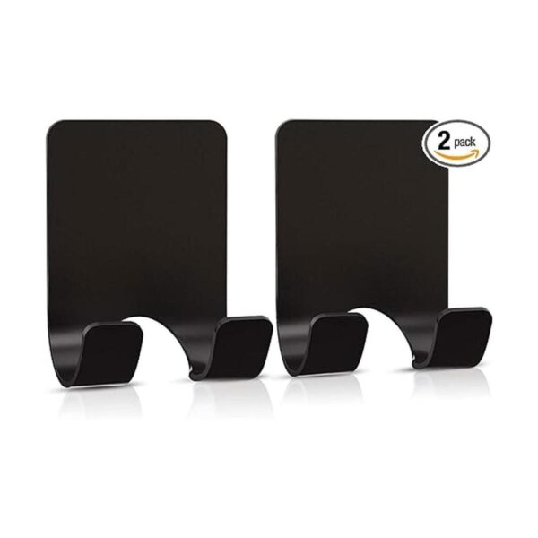 VISV Ganchos adhesivos de acero inoxidable negro_1
