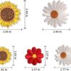 17 parches de flores de margaritas de girasol parches_2