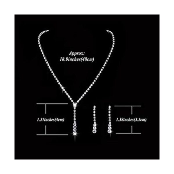 Jakawin Juego de collar de novia de plata para novia_5
