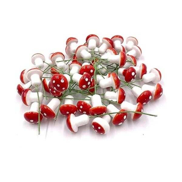 Aliotech 50 piezas mini miniaturas de hongos artificiales