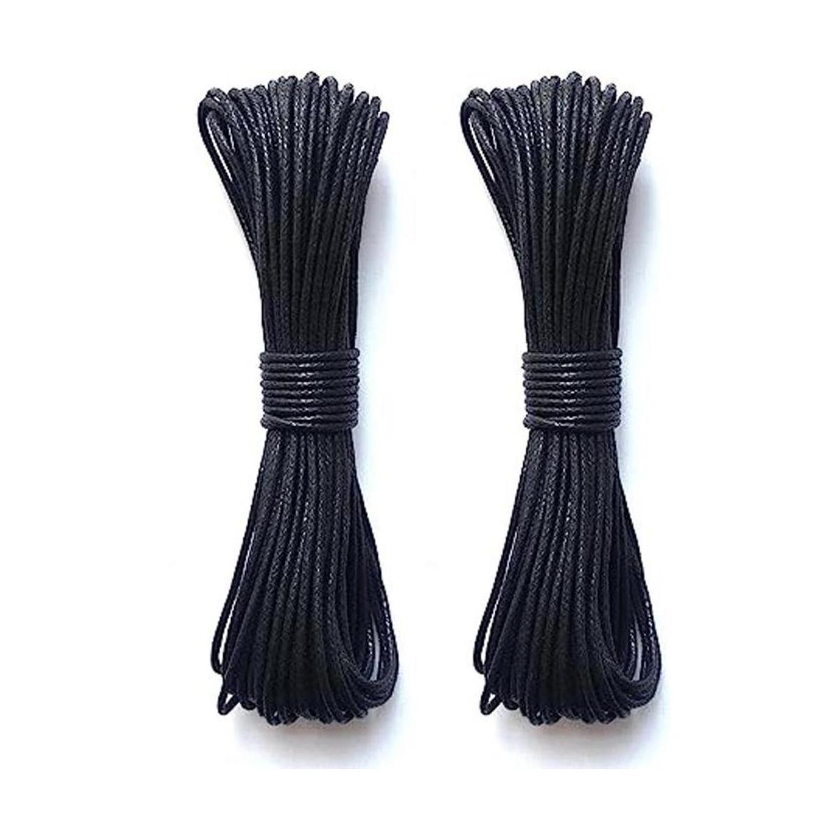 LWR CRAFTS Cordón de algodón encerado de 0.079 in 45 pies