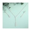 Jakawin Juego de collar de novia de plata para novia_3