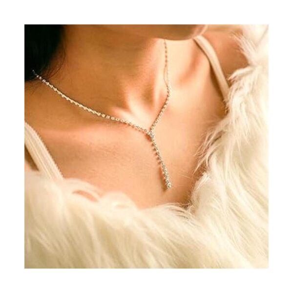 Jakawin Juego de collar de novia de plata para novia_2