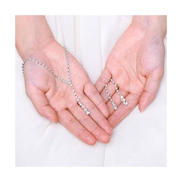 Jakawin Juego de collar de novia de plata para novia_4