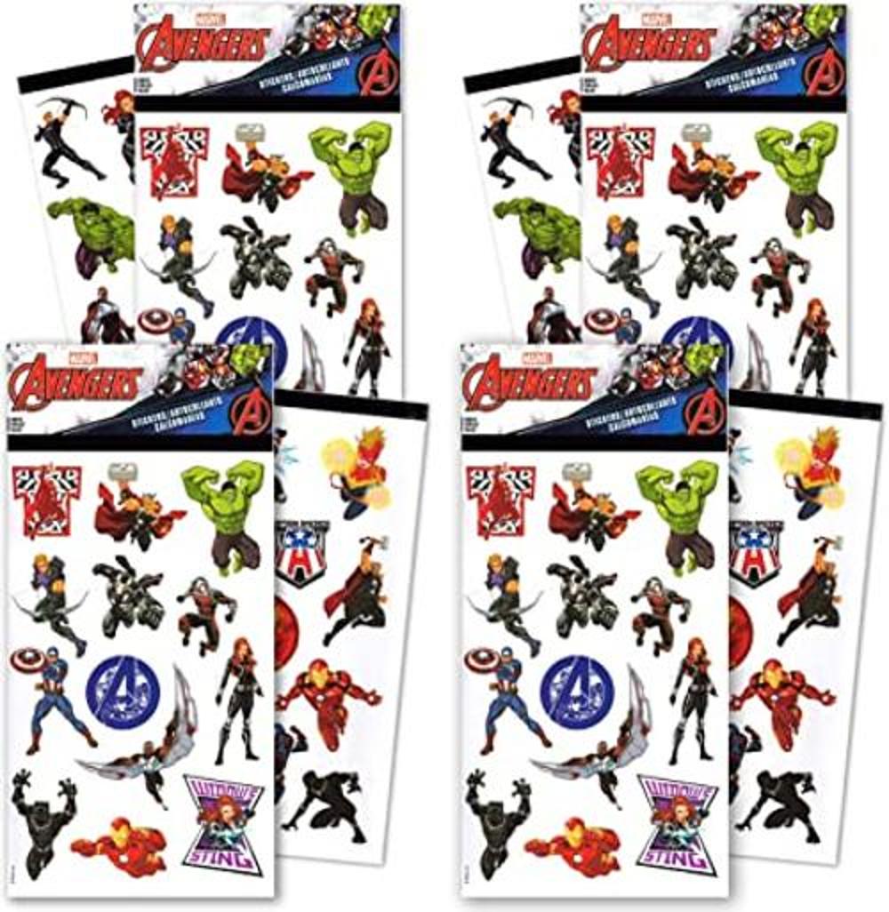 Marvel Avengers Paquete de 4 pegatinas de superhéroe de