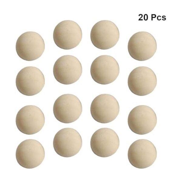 SUPVOX 20 bolas de madera divididas sin terminar medias