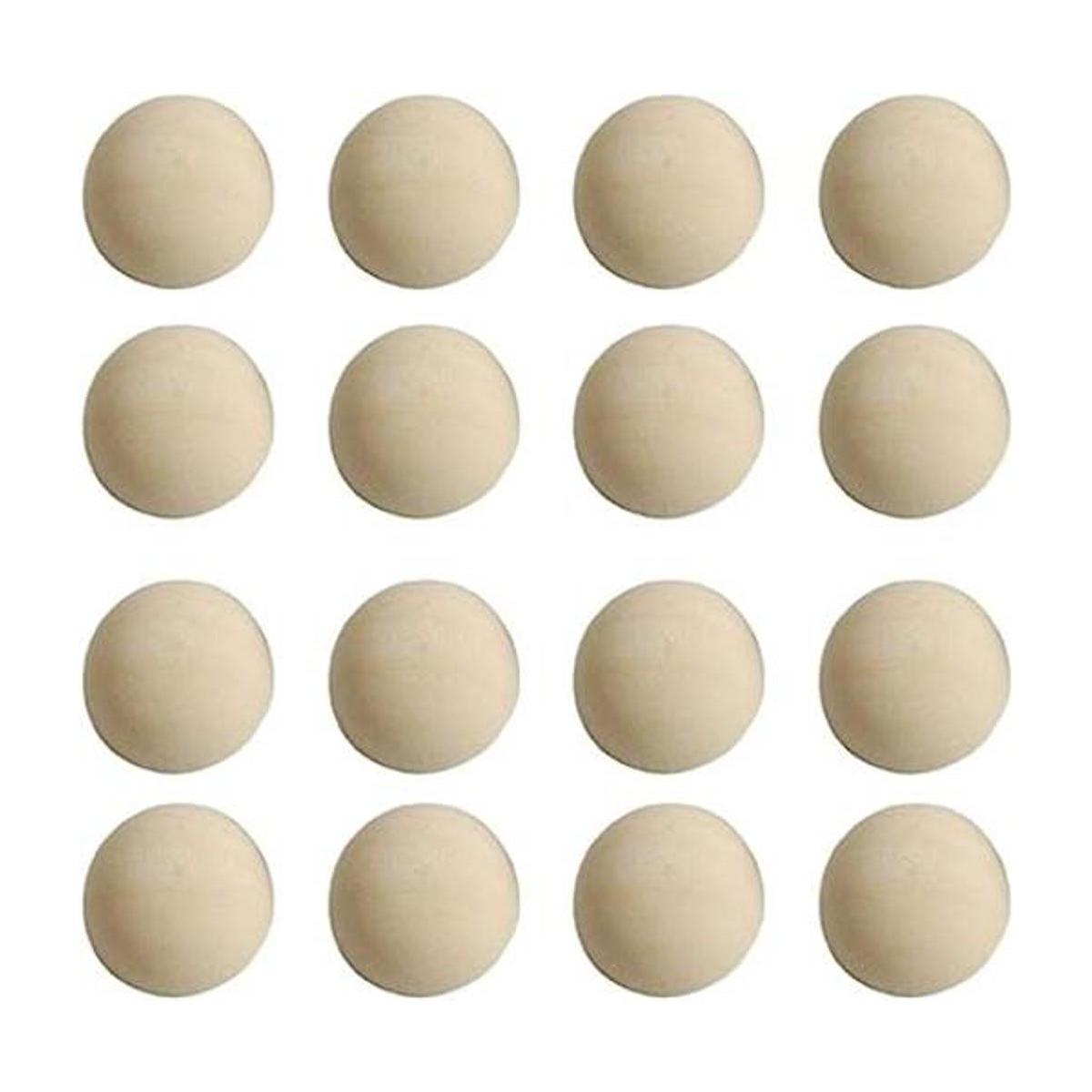 SUPVOX 20 bolas de madera divididas sin terminar medias