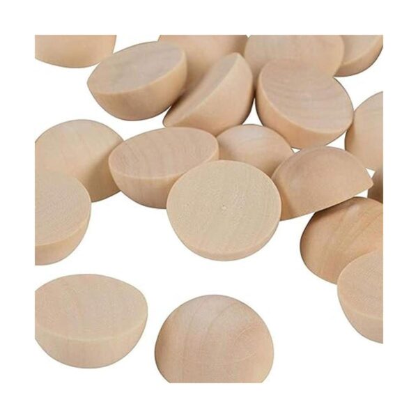 SUPVOX 20 bolas de madera divididas sin terminar medias