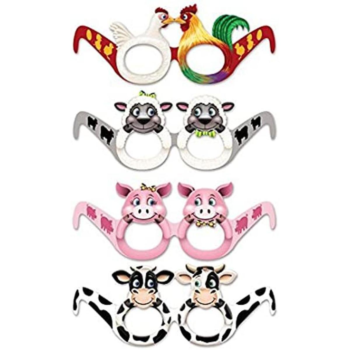 Beistle 54828 Lentes de animales de granja 12 piezas