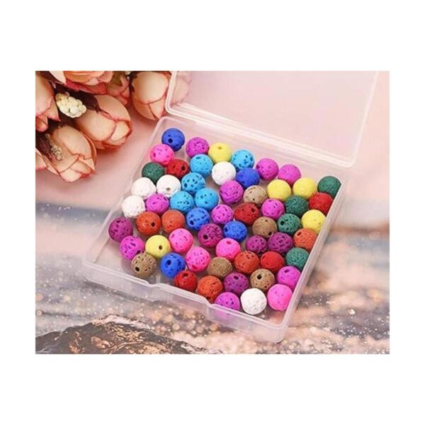 Tupalizy 60 cuentas de piedra de lava para pulseras_4