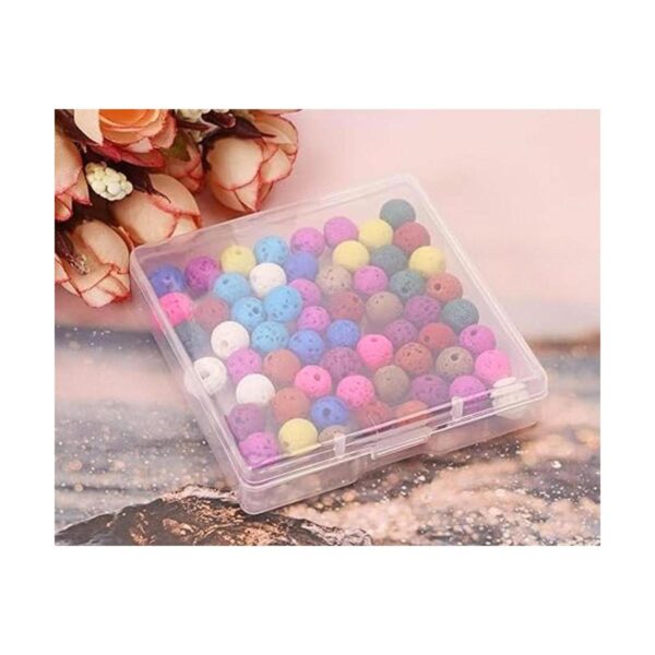 Tupalizy 60 cuentas de piedra de lava para pulseras_5