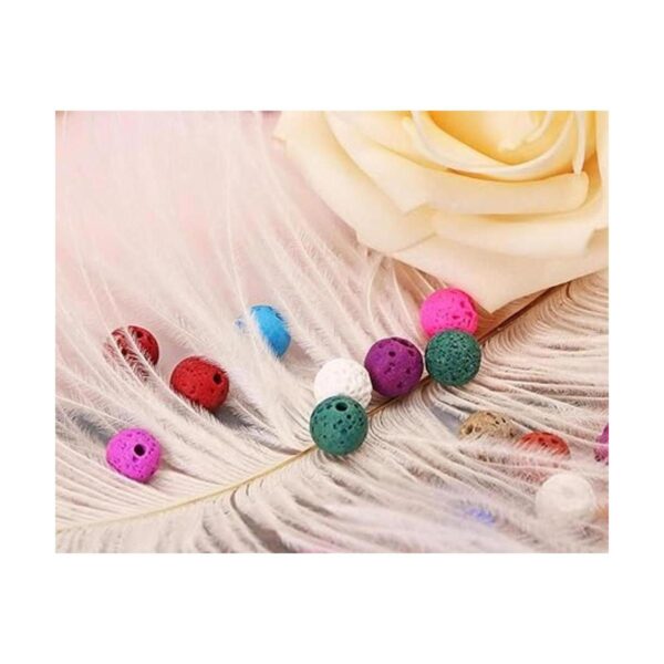 Tupalizy 60 cuentas de piedra de lava para pulseras_3