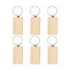 HONBAY 6 llaveros de madera en blanco para manualidades de